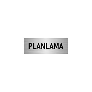 Metal Yönlendirme Levhası, Departman Kapı İsimliği Planlama 5x20 Cm Gümüş Renk