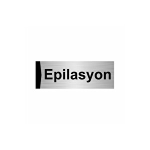 Epilasyon 7x20cm Gümüş Renk Metal Yönlendirme Levhası