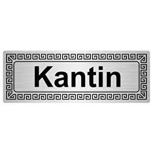 Kantin 7cmx20cm Metal Yönlendi̇rme Levhasi Gümüş Renk Metal