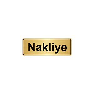 Nakli̇ye Yönlendi̇rme Levhasi 10cmx20cm Altin Renk Metal