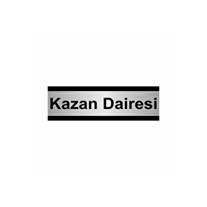 Kazan Dairesi 5x20cm Gümüş Renk Metal Yönlendirme Levhası