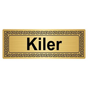 Kiler 7cmx20cm Metal Yönlendi̇rme Levhasi Altin Renk Metal