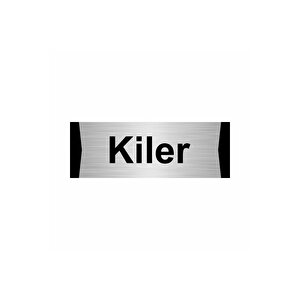 Kiler 7x20cm Gümüş Renk Metal Yönlendirme Levhası