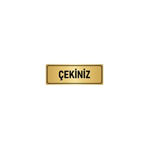 Metal Yönlendirme Levhası, Departman Kapı İsimliği Çekiniz 5x20 Cm Altın Renk