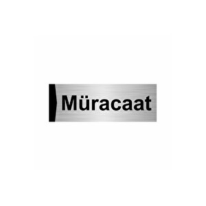 Müracaat 10x20cm Gümüş Renk Metal Yönlendirme Levhası