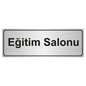 Eği̇ti̇m Salonu Yönlendi̇rme Levhasi 10cmx20cm Gümüş Renk Metal