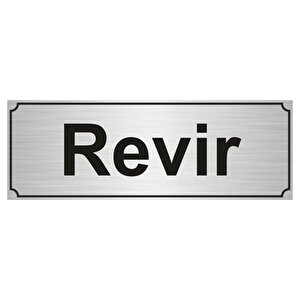 Revi̇r Yönlendi̇rme Levhasi 7cmx20cm Gümüş Renk Metal