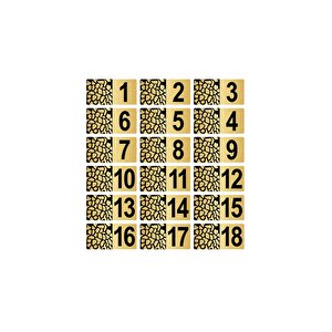 Metal Kapı Masa Dolap Posta Kutusu Numarası 5x10 Cm Altın Renk (1…18)