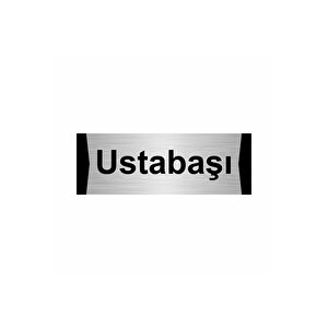 Ustabaşı 10x20cm Gümüş Renk Metal Yönlendirme Levhası