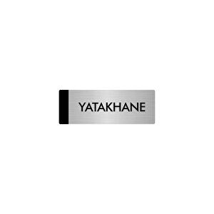 Metal Yönlendirme Levhası, Departman Kapı Isimliği Yatakhane 10x20 Cm Gümüş Renk