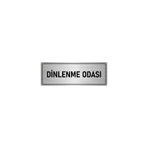 Metal Yönlendirme Levhası, Departman Kapı İsimliği Dinlenme Odası 10x20 Cm Gümüş Renk
