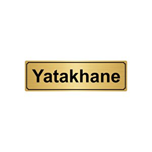 Yatakhane Yönlendi̇rme Levhasi 10cmx20cm Altin Renk Metal