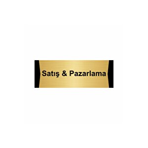 Satış & Pazarlama 10x20cm Altın Renk Metal Yönlendirme Levhası