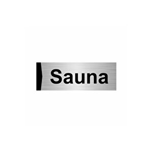 Sauna 5x20cm Gümüş Renk Metal Yönlendirme Levhası