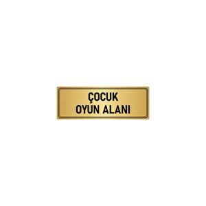 Metal Yönlendirme Levhası, Departman Kapı İsimliği Çocuk Oyun Alanı 5x20 Cm Altın Renk