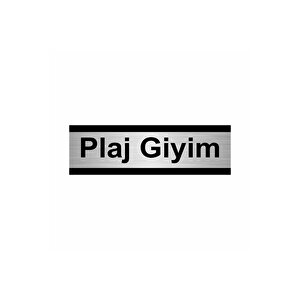 Plaj Giyim 10x20cm Gümüş Renk Metal Yönlendirme Levhası