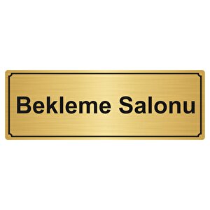 Bekleme Salonu Yönlendi̇rme Levhasi 5cmx20cm Altin Renk Metal