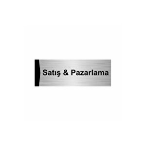 Satış & Pazarlama 7x20cm Gümüş Renk Metal Yönlendirme Levhası