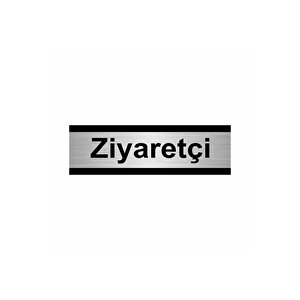 Ziyaretçi 7x20cm Gümüş Renk Metal Yönlendirme Levhası