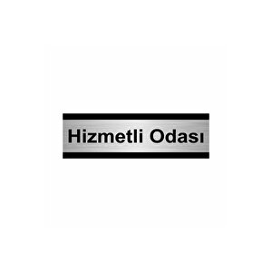 Hizmetli Odası 5x20cm Gümüş Renk Metal Yönlendirme Levhası