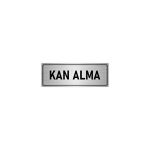 Metal Yönlendirme Levhası, Departman Kapı İsimliği Kan Alma 5x20 Cm Gümüş Renk