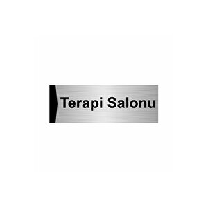 Terapi Salonu 5x20cm Gümüş Renk Metal Yönlendirme Levhası