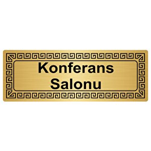 Konferans Salonu 7cmx20cm Metal Yönlendi̇rme Levhasi Altin Renk Metal