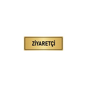 Metal Yönlendirme Levhası, Departman Kapı İsimliği Ziyaretçi 5x20 Cm Altın Renk