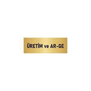 Metal Yönlendirme Levhası, Departman Kapı İsimliği Üretim Ve Ar-ge 5x20 Cm Altın Renk