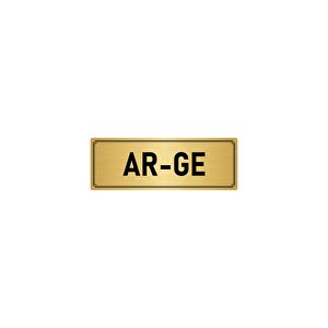 Metal Yönlendirme Levhası, Departman Kapı İsimliği Ar-ge 5x20 Cm Altın Renk