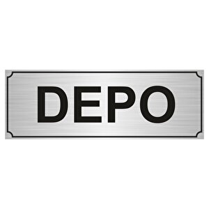 Depo Yönlendi̇rme Levhasi 10cmx20cm Gümüş Renk Metal