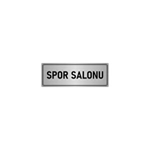 Metal Yönlendirme Levhası, Departman Kapı İsimliği Spor Salonu 10x20 Cm Gümüş Renk