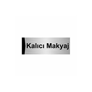 Kalıcı Makyaj 7x20cm Gümüş Renk Metal Yönlendirme Levhası