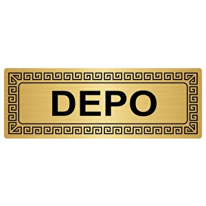 Depo 7cmx20cm Metal Yönlendi̇rme Levhasi Altin Renk Metal