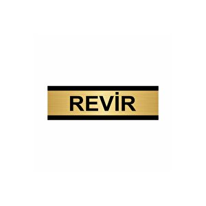 Revi̇r 7x20cm Altın Renk Metal Yönlendirme Levhası