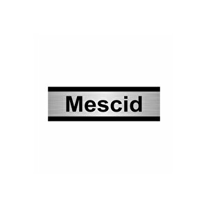 Mescid 5x20cm Gümüş Renk Metal Yönlendirme Levhası