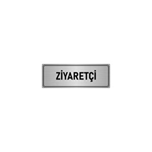 Metal Yönlendirme Levhası, Departman Kapı İsimliği Ziyaretçi 10x20 Cm Gümüş Renk