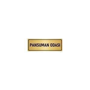 Metal Yönlendirme Levhası, Departman Kapı İsimliği Pansuman Odası 5x20 Cm Altın Renk