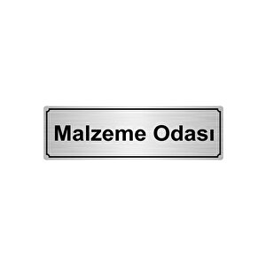 Malzeme Odasi Yönlendi̇rme Levhasi 5cmx20cm Gümüş Renk Metal