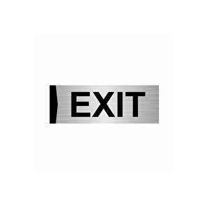 Exit 5x20cm Gümüş Renk Metal Yönlendirme Levhası