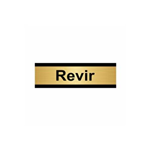 Revir 10x20cm Altın Renk Metal Yönlendirme Levhası