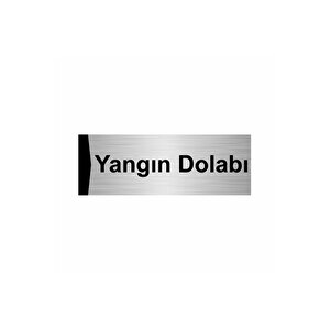 Yangın Dolabı 7x20cm Gümüş Renk Metal Yönlendirme Levhası