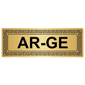 Ar-ge 7cmx20cm Metal Yönlendi̇rme Levhasi Altin Renk Metal