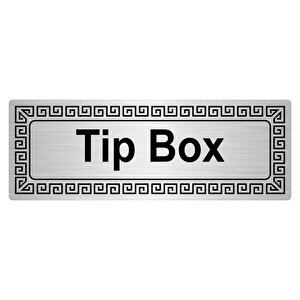 Tip Box 7cmx20cm Metal Yönlendi̇rme Levhasi Gümüş Renk Metal