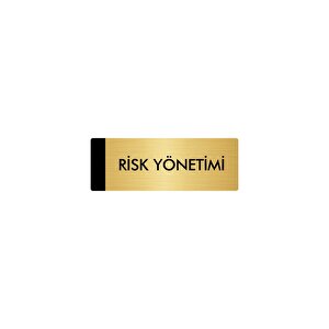 Metal Yönlendirme Levhası, Departman Kapı Isimliği Risk Yönetimi 5x20 Cm Altın Renk