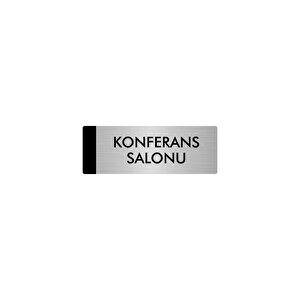 Metal Yönlendirme Levhası, Departman Kapı Isimliği Konferans Salonu 7x20 Cm Gümüş Renk