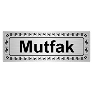 Mutfak 7cmx20cm Metal Yönlendi̇rme Levhasi Gümüş Renk Metal