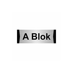 A Blok 10x20cm Gümüş Renk Metal Yönlendirme Levhası
