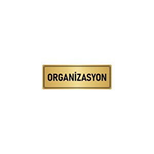 Metal Yönlendirme Levhası, Departman Kapı İsimliği Organizasyon 5x20 Cm Altın Renk
