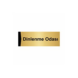Dinlenme Odası 7x20cm Altın Renk Metal Yönlendirme Levhası
